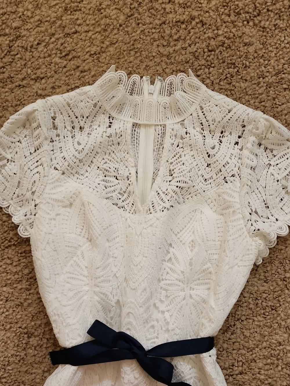 White House Black Market White Lace Dress - Picture 2 of 9